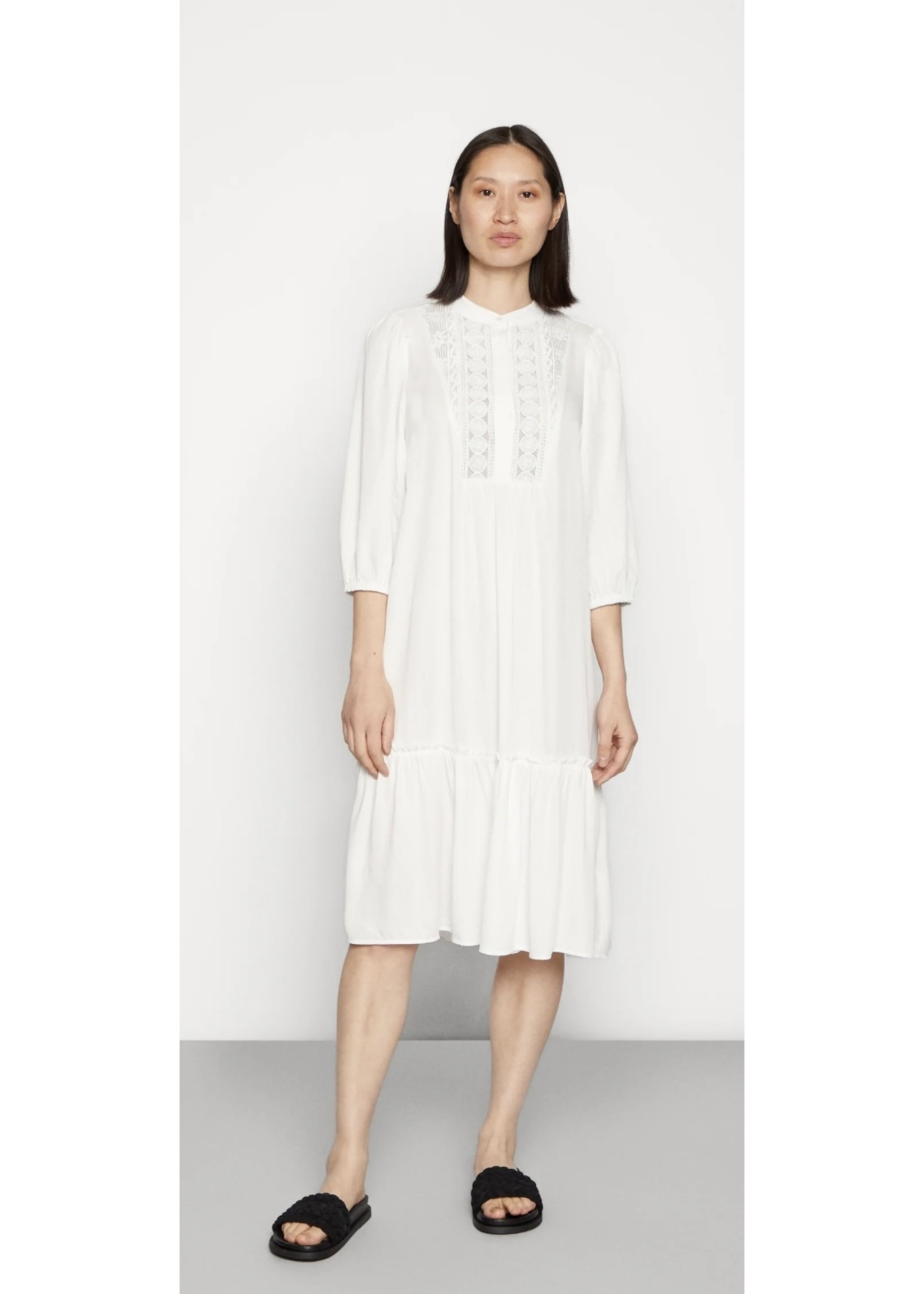 Freequent Freequent - Cillie - Dress - Black, Carmine Rose, Off white