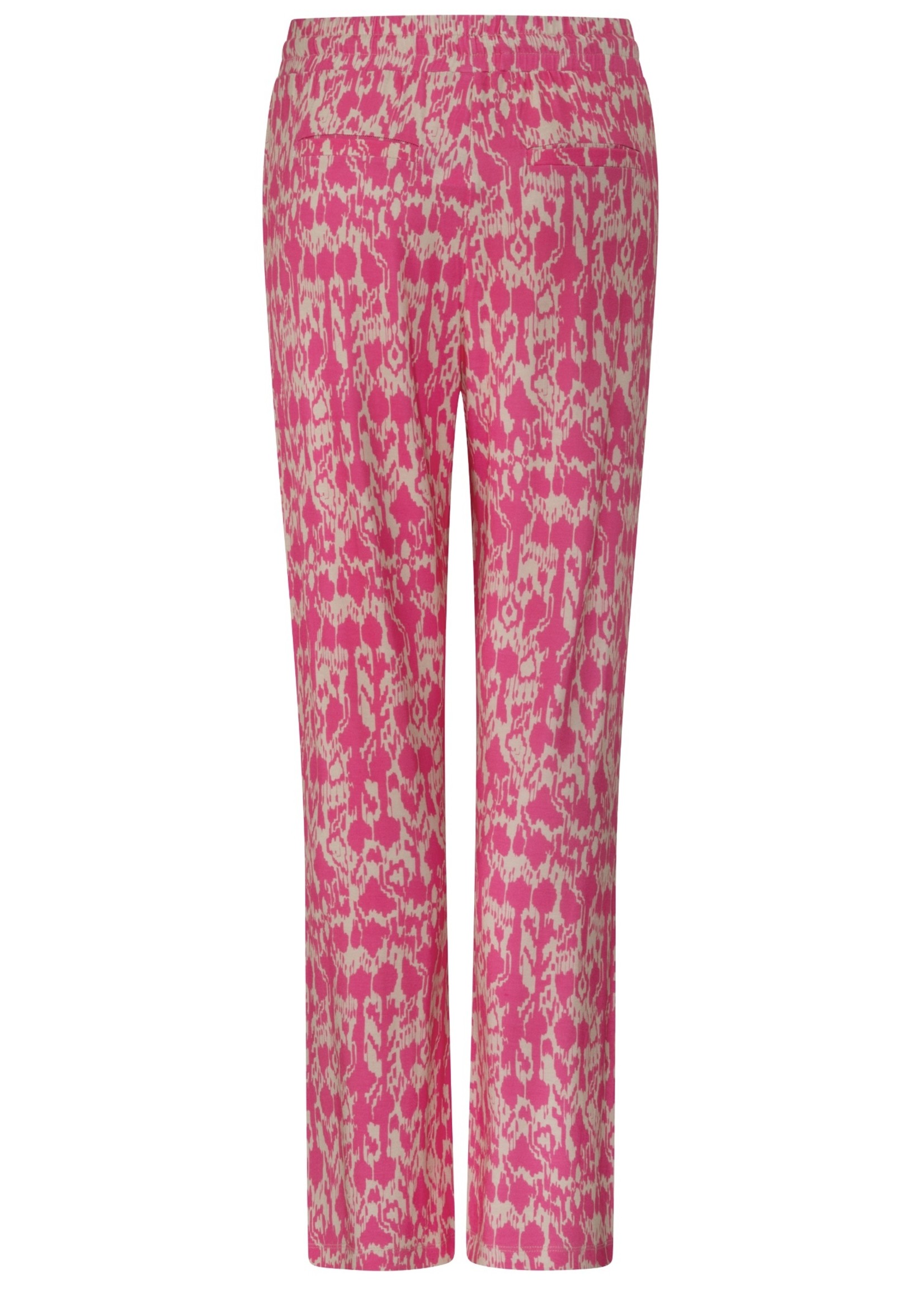 Zoso Zoso - Isa - Printed loose pant - Bright Pink/Sand