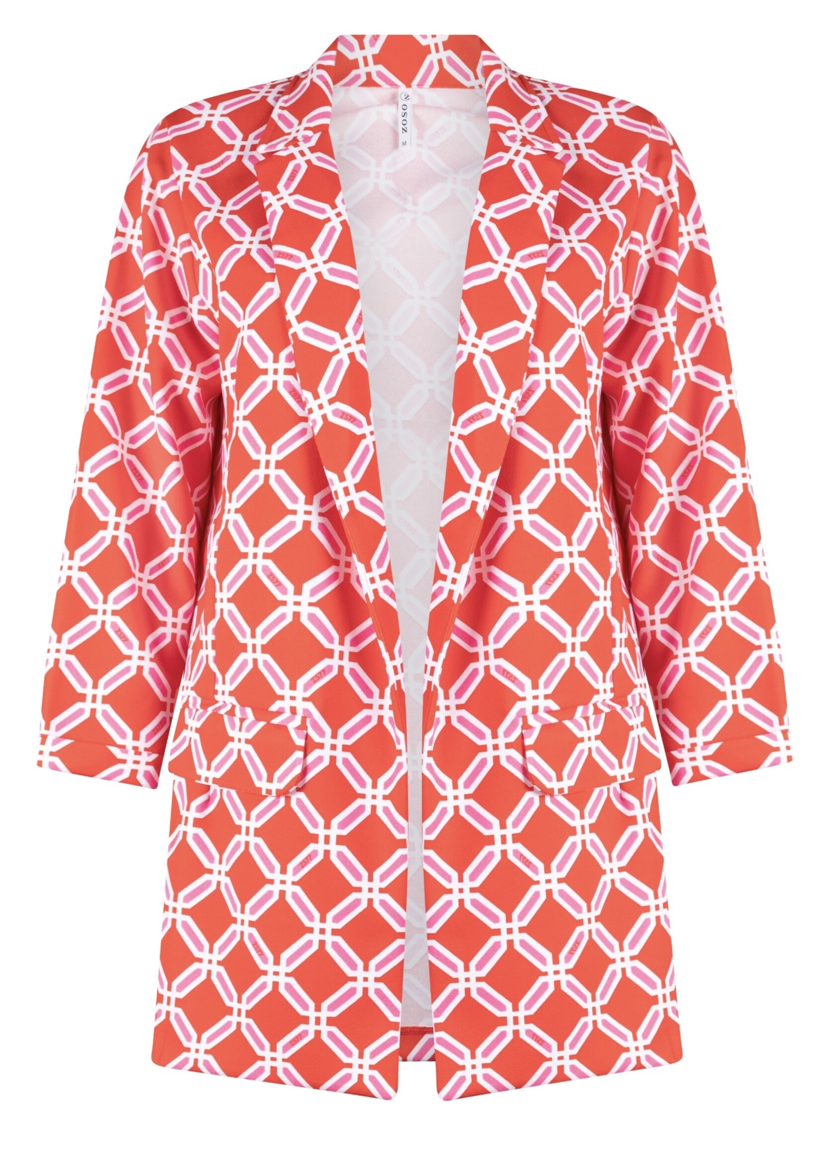 Zoso Zoso - Fay - Printed crepe blazer - Fiery Red/Multi