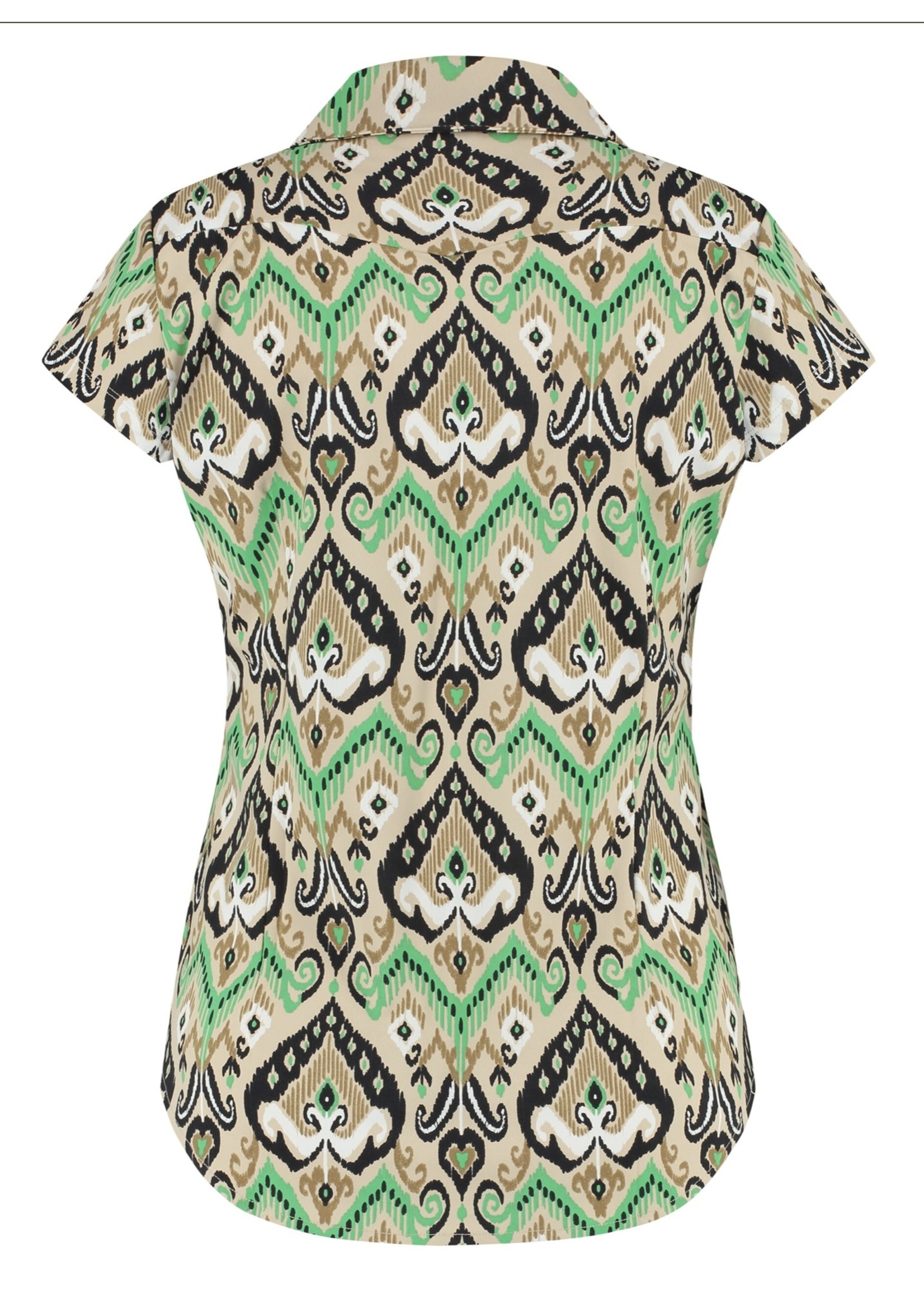 Lady Day Lady Day - Suzy Cap sleeve - Top - Green Ethnic