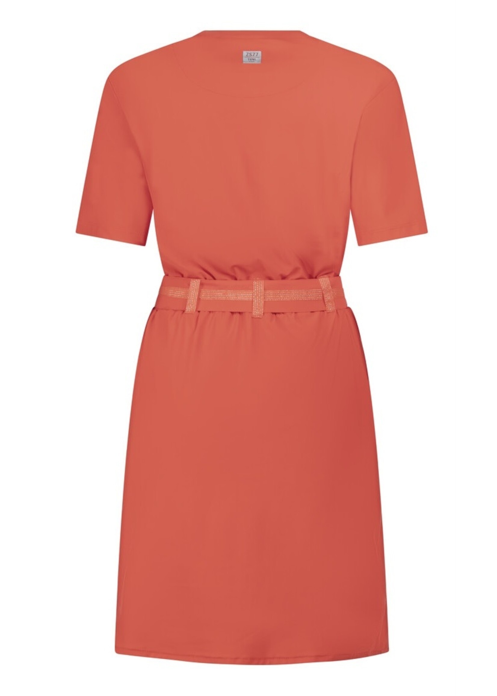 Zoso Zoso - Frederique - Travel dress silver tape - Fiery Red