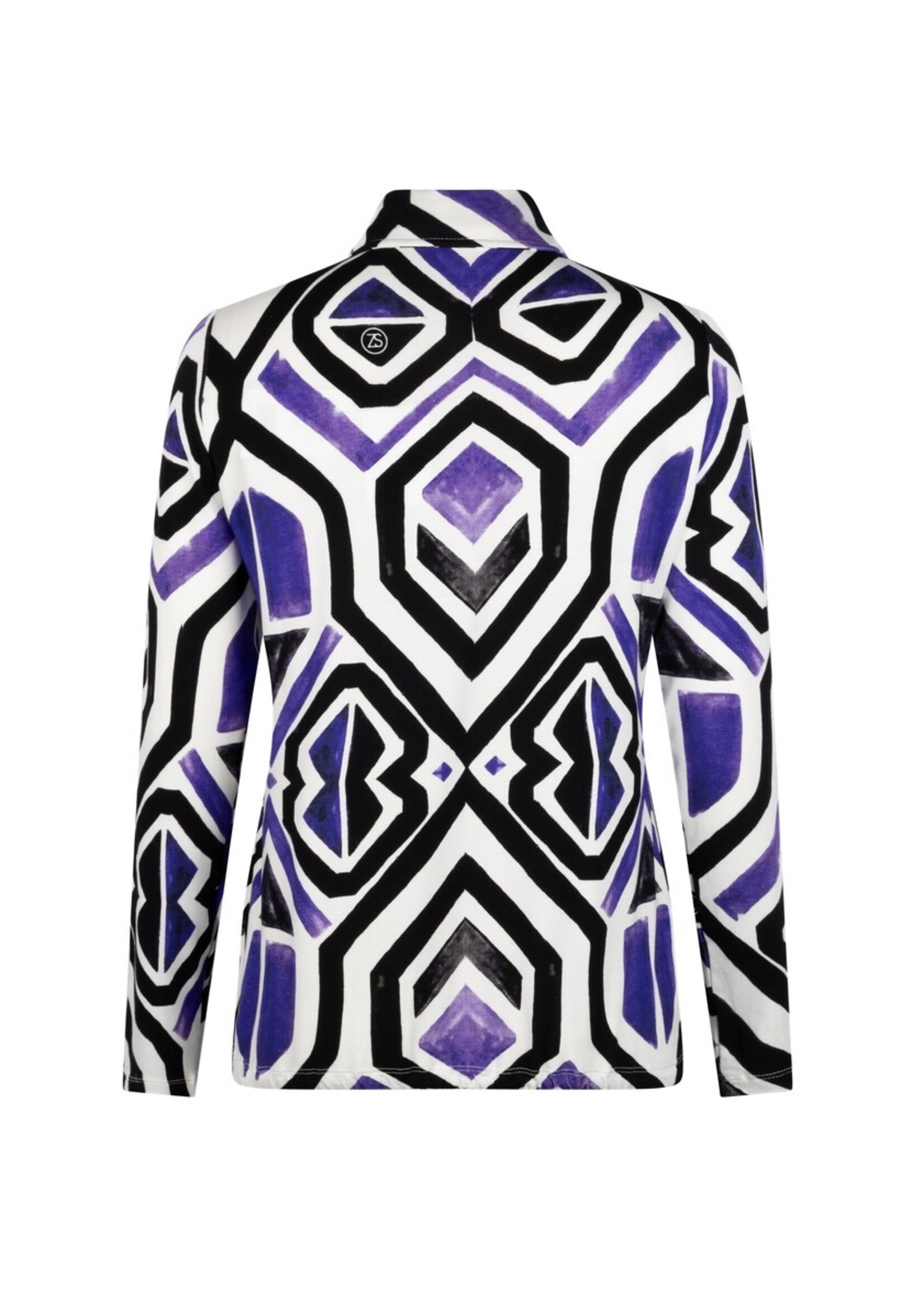Zoso Zoso - Judith - Printed viscose blouse - Off white purple