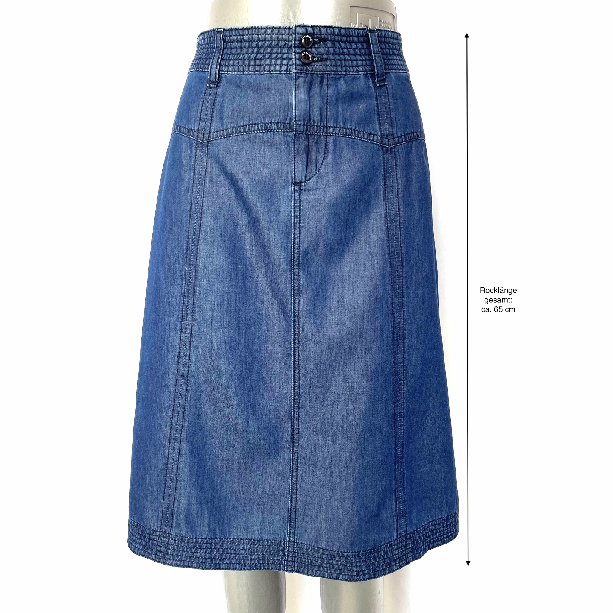 EXELIT DOO ELIT Damen A-Linien-Rock, Jeansoptik