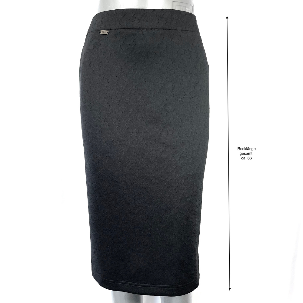 EXELIT DOO ELIT Damen Stretchrock ILONA, schwarz, 66 cm