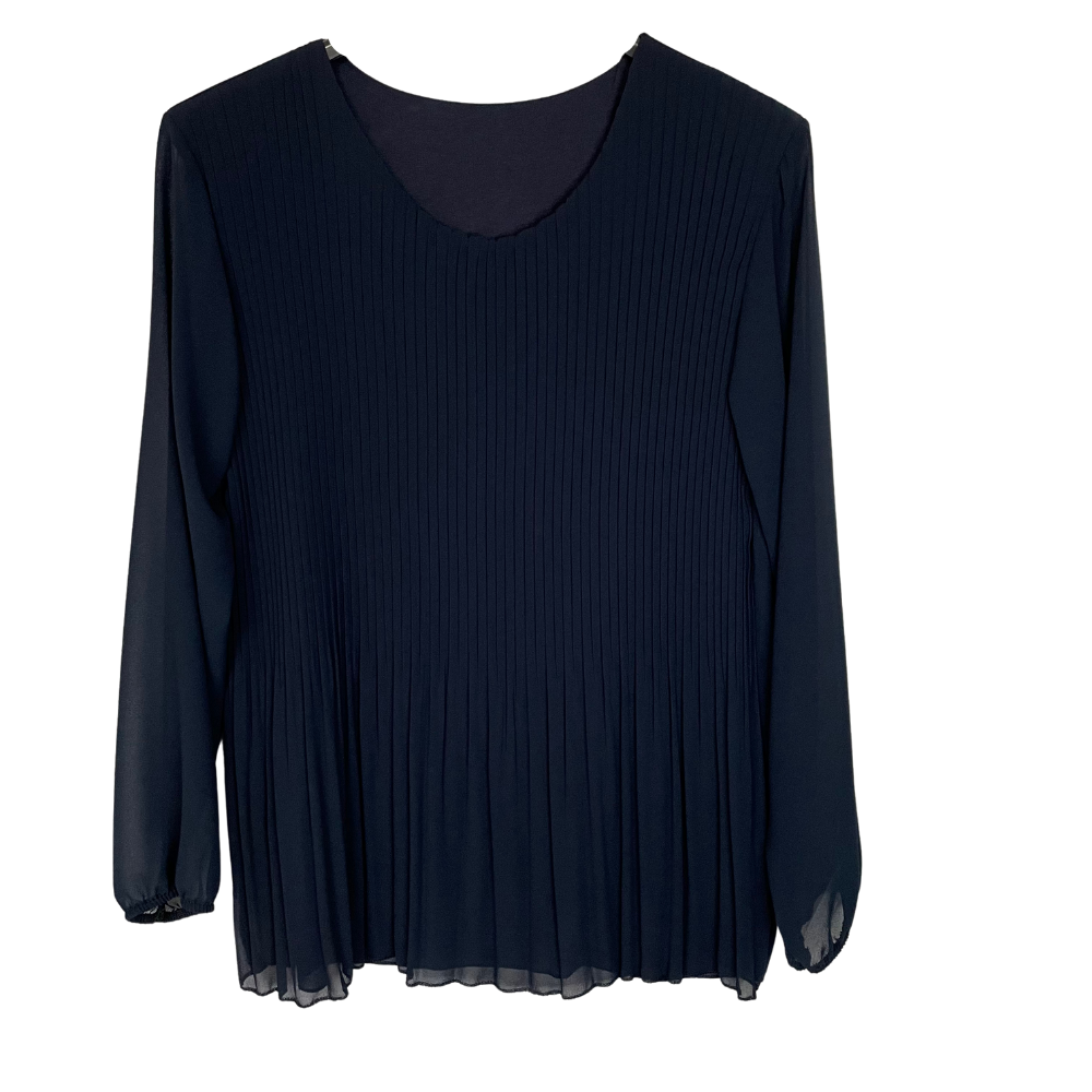 Damen Plisseebluse OLIVIA, marine