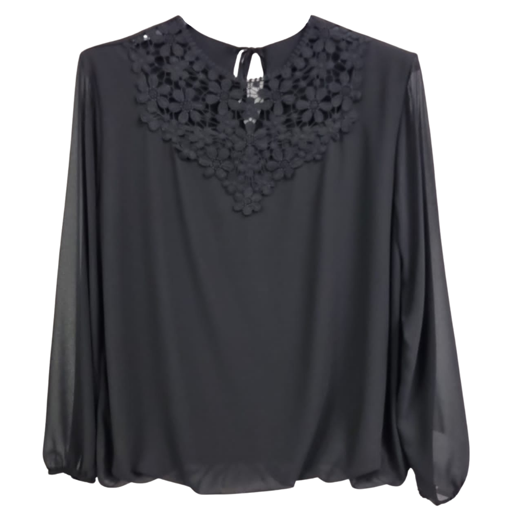 Damen Chiffonbluse RAHEL, schwarz