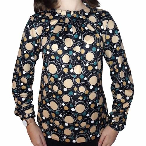 Damen Schlupfbluse LAURA, Kreise Damen Schlupfbluse LAURA, Kreise