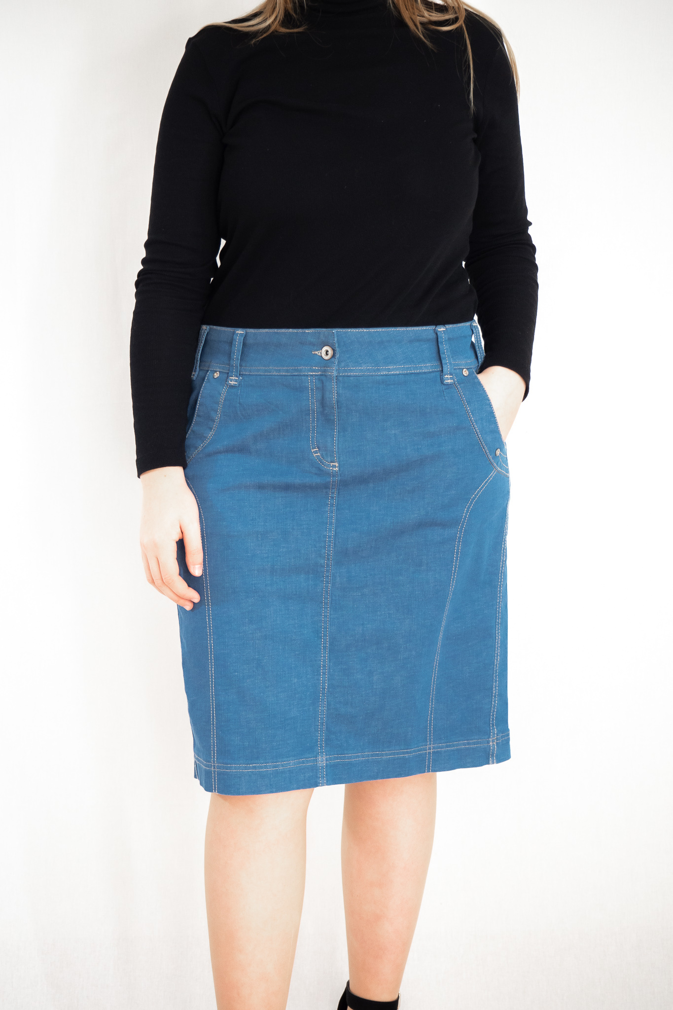 EXELIT DOO ELIT Damenrock, Jeans, hellblau