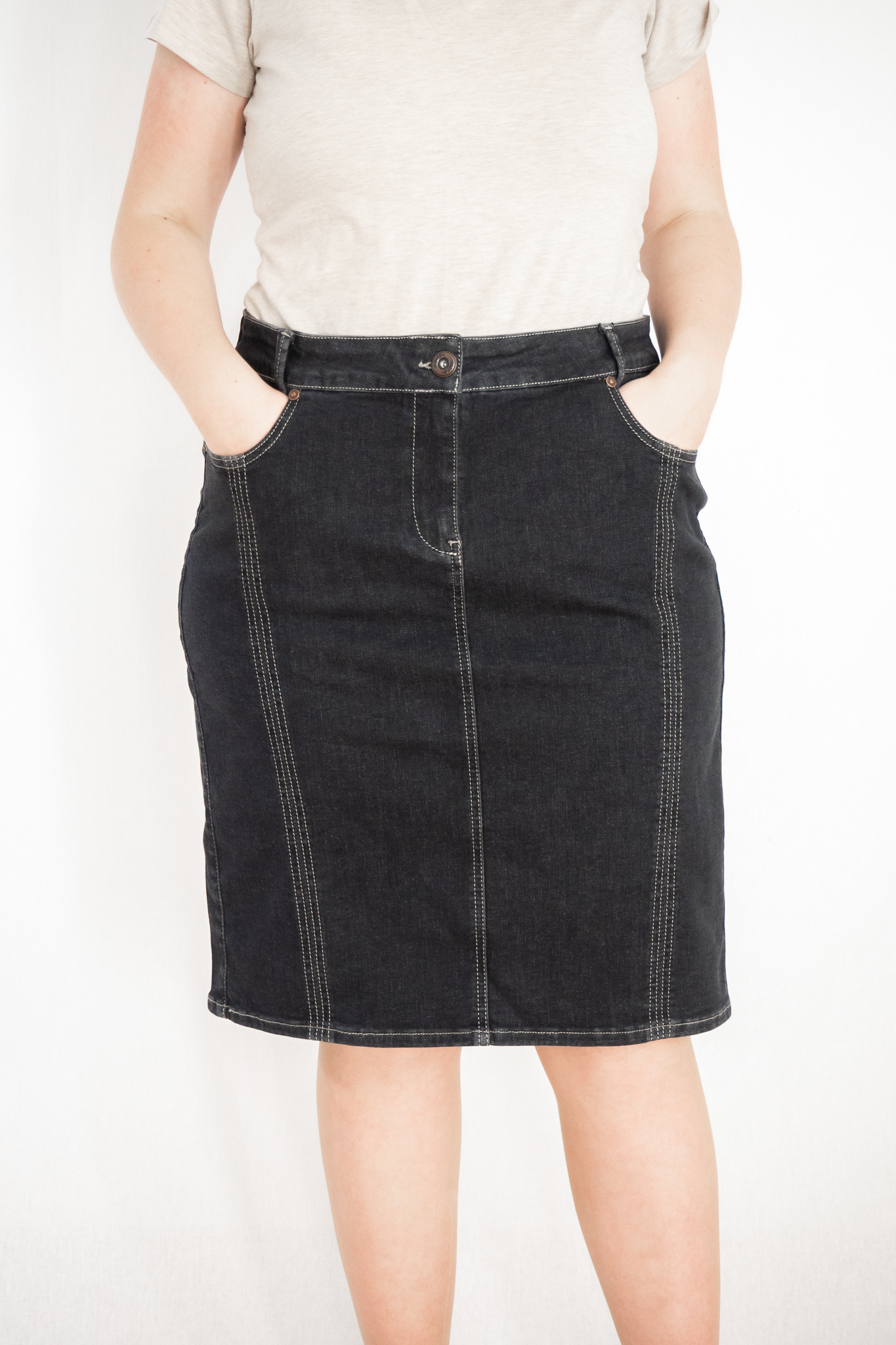 EXELIT DOO ELIT Damenrock, Jeans, anthrazit