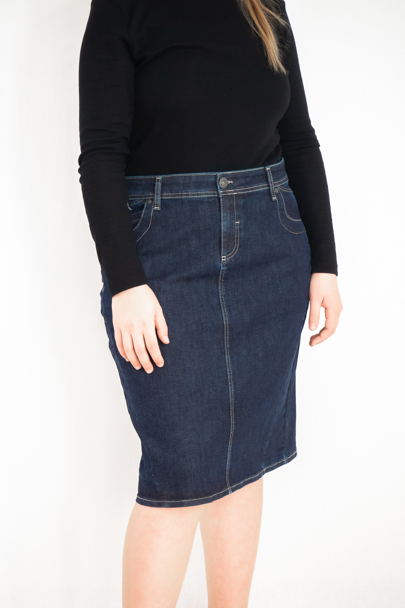 EXELIT ELIT Damenrock, Jeans, dunkelblau