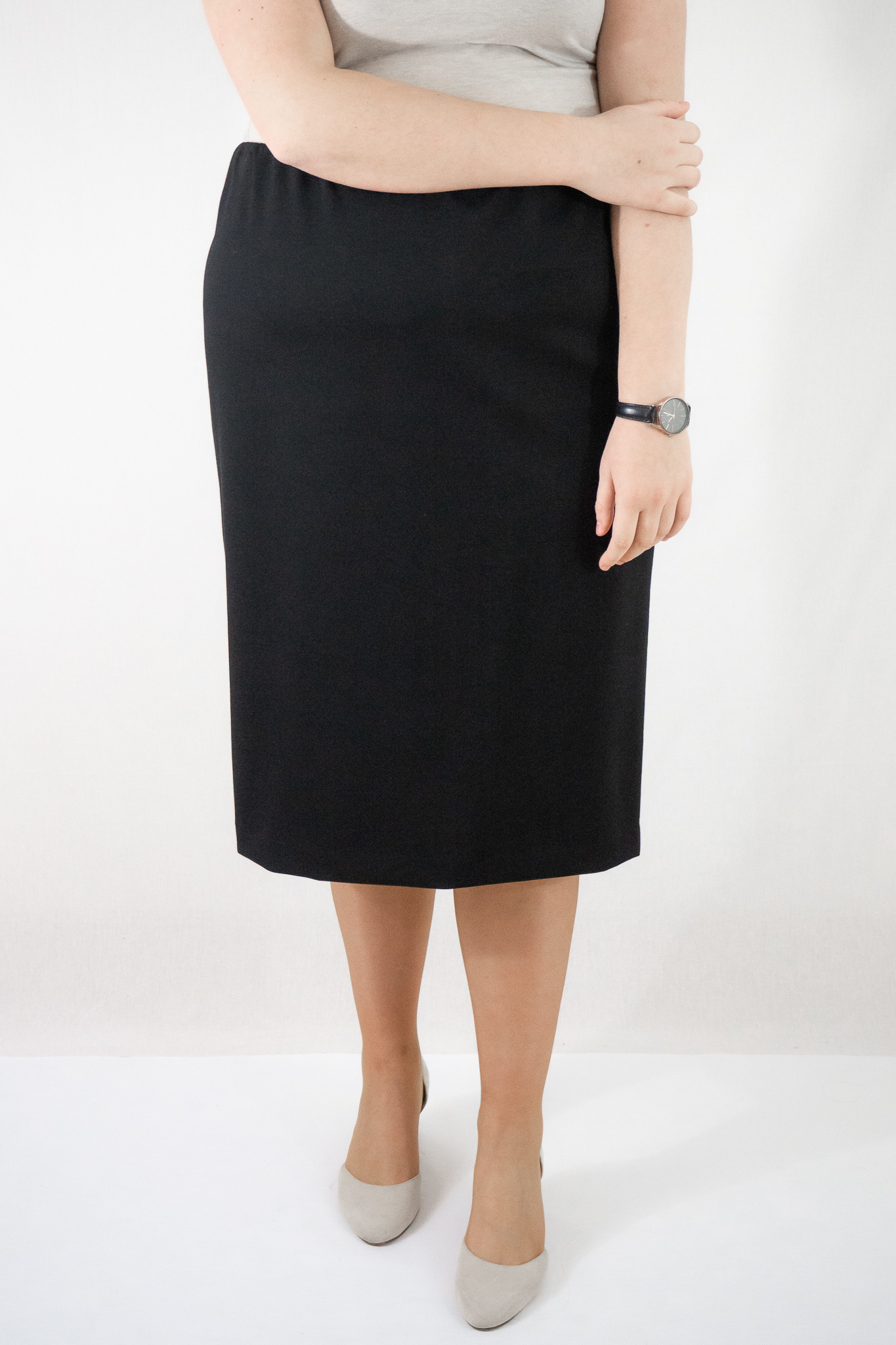 Damen Stretchrock, schwarz, 70 cm