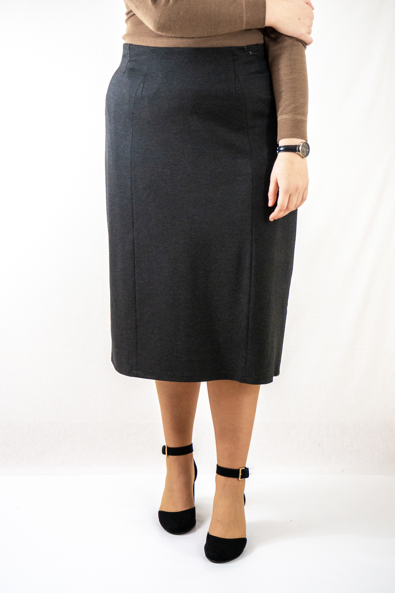 Renax Stretchrock LYDIA, grau, lang