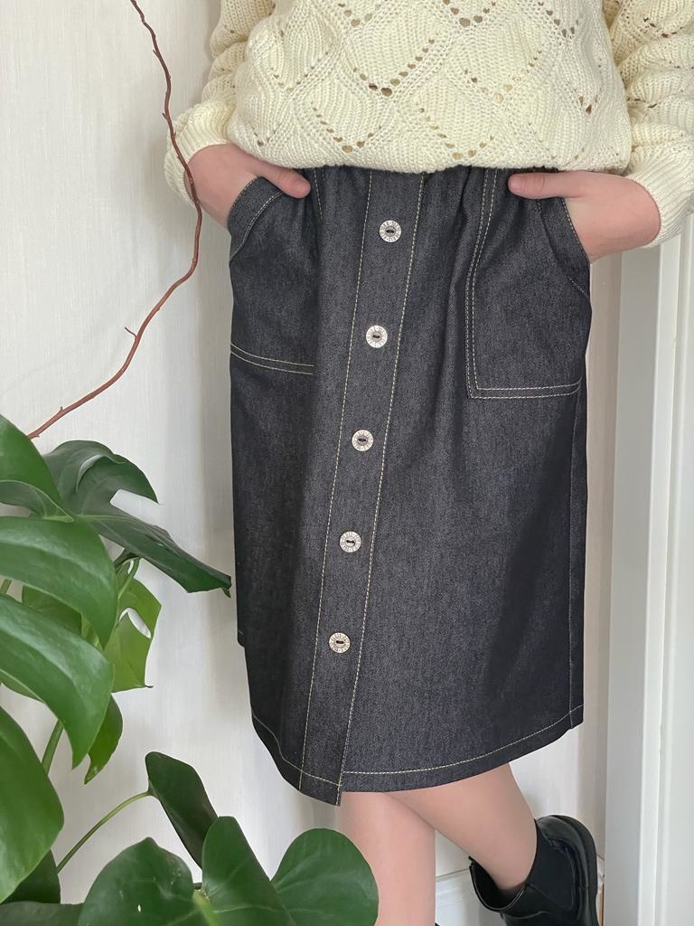 PEM PEM Mädchen Jeansrock ANNELIE, schwarz