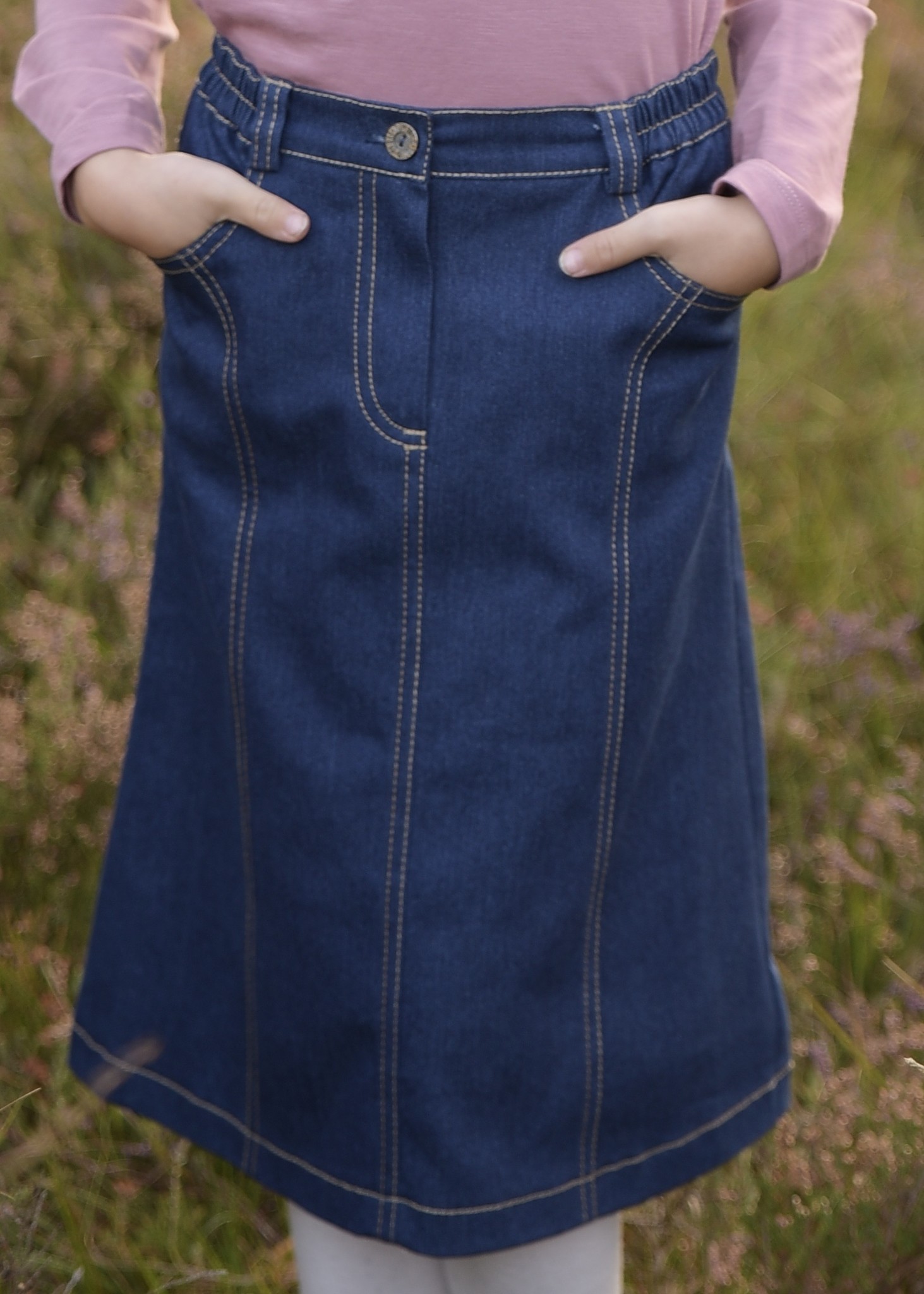 PEM PEM Mädchen Jeansrock MANUELA, blau