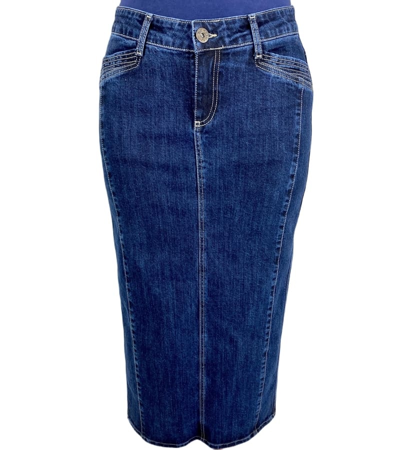 EXELIT DOO ELIT Damen Jeansrock ERIKA, jeans, 72 cm