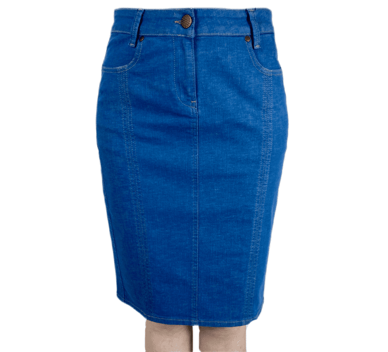 EXELIT DOO ELIT Damen Jeansrock MELANIE, denim, 59 cm
