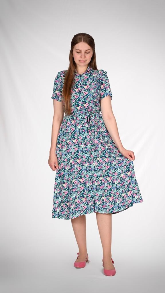 Hemdblusenkleid, geblümt