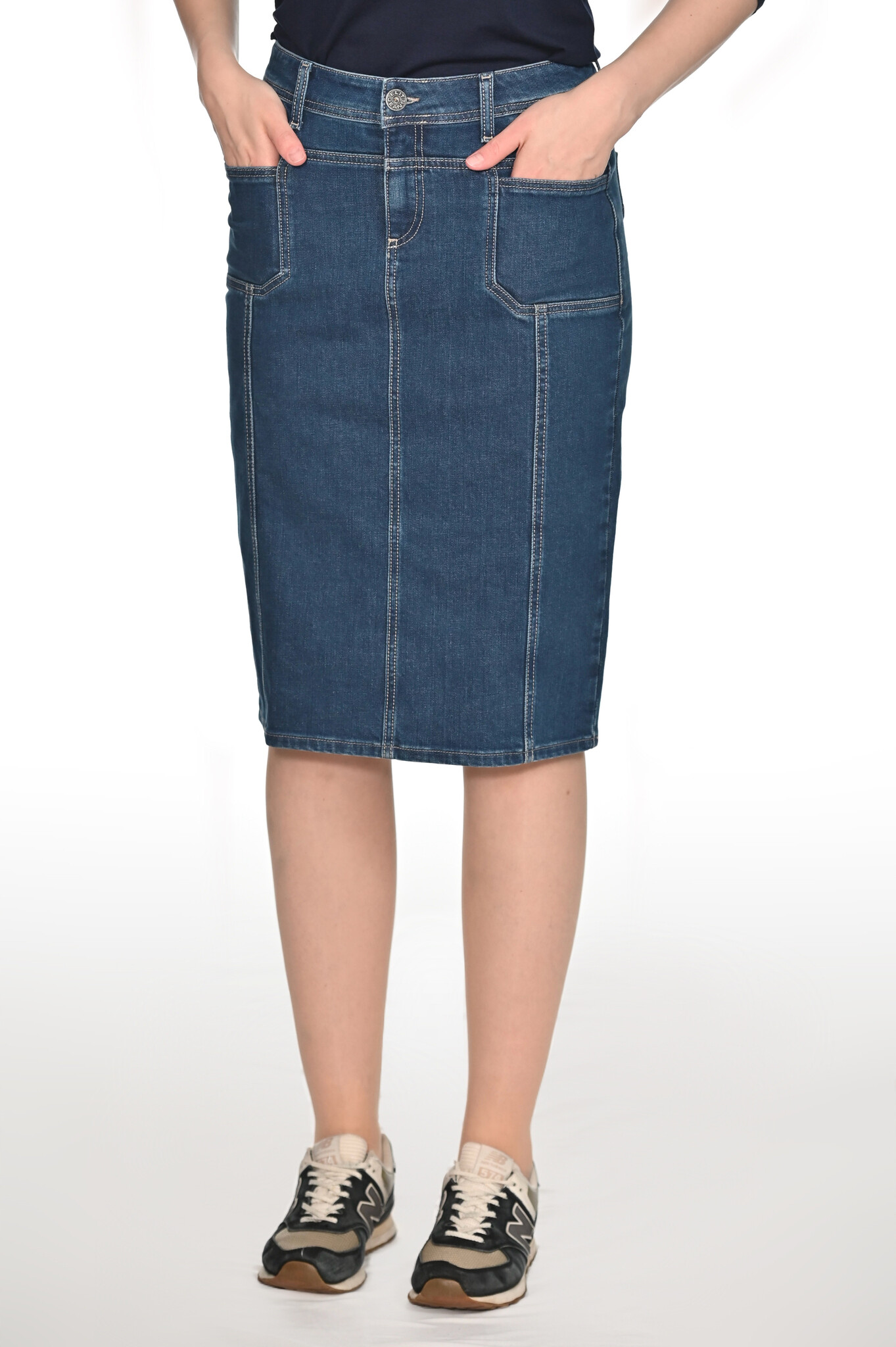 EXELIT DOO ELIT Damen Jeansrock SASKIA, jeans, 66 cm