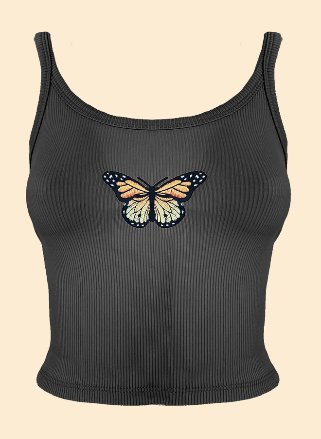 Top Papillon - Noir