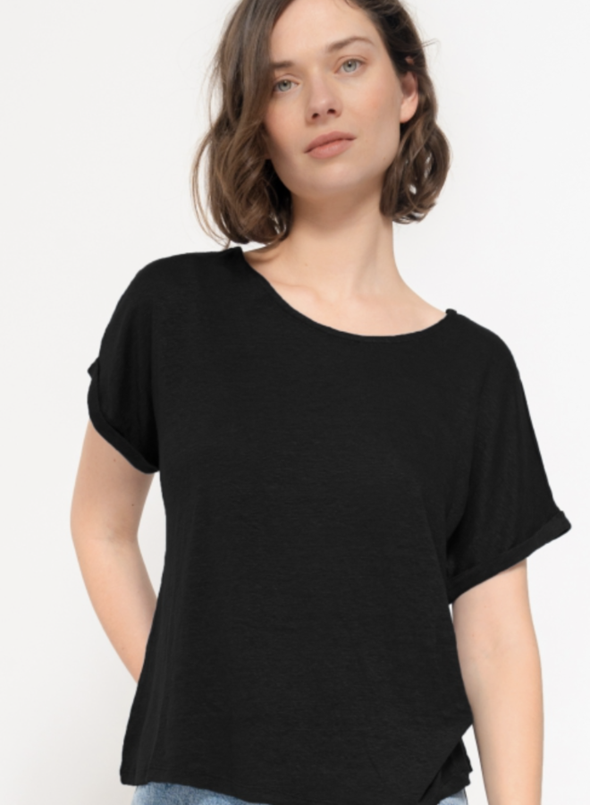 Kuyichi Bella Linen Tee - Noir