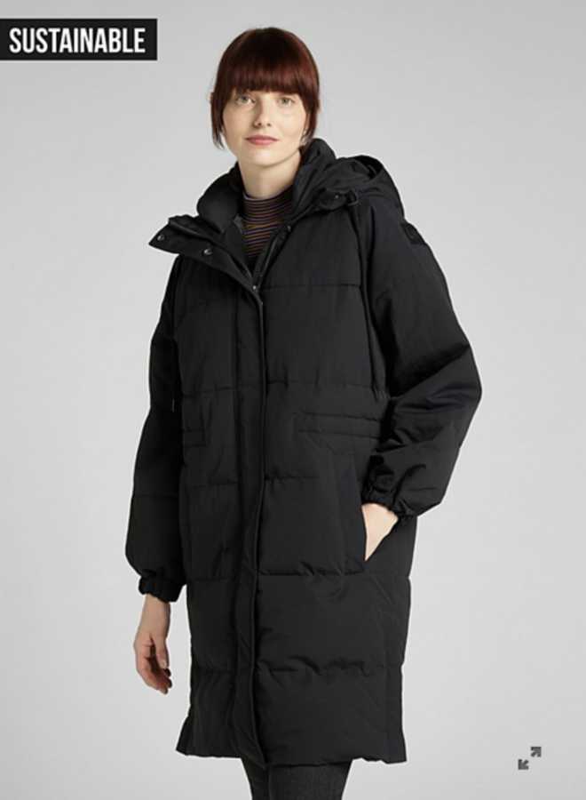 Lee Long Puffer Jacket - Black