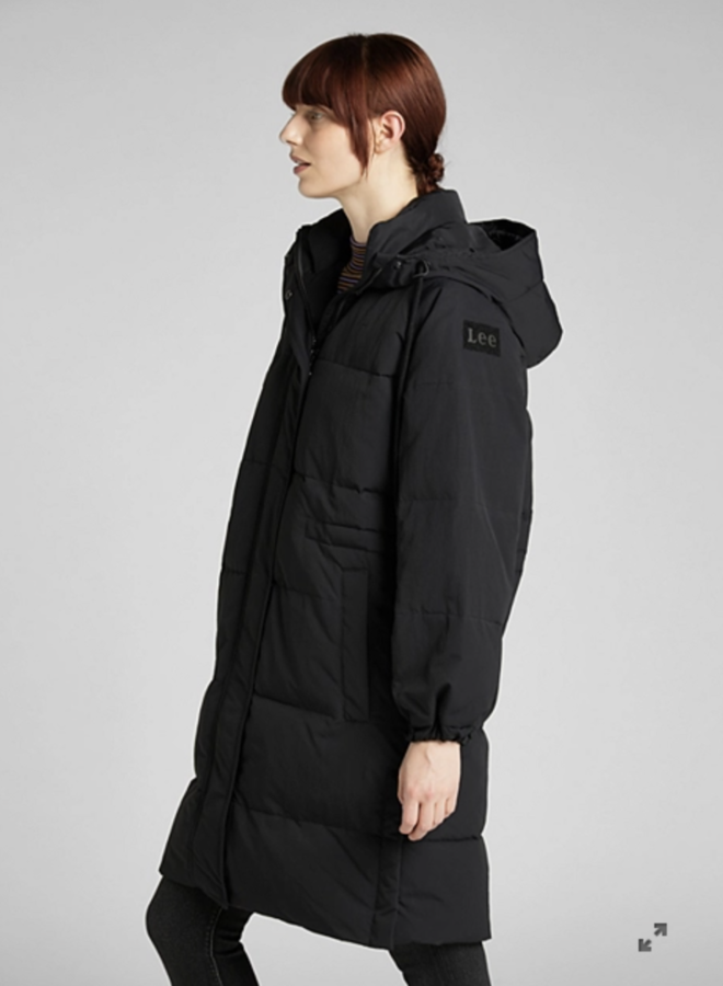 Lee Long Puffer Jacket - Black