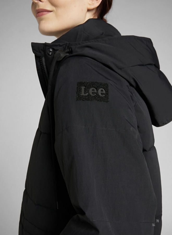 Lee Long Puffer Jacket - Black