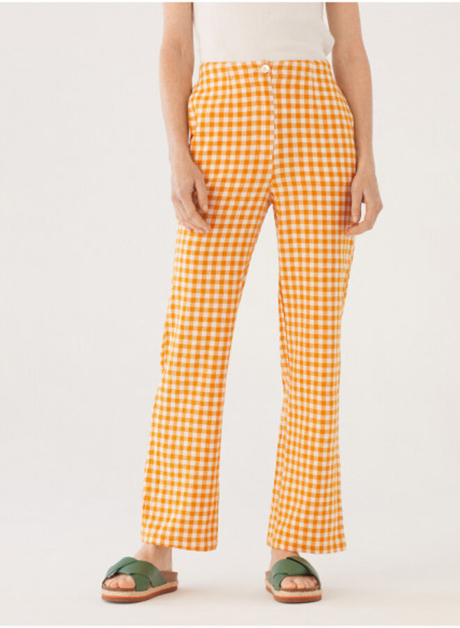 Nice Things Vichy Pants - Dark Peach