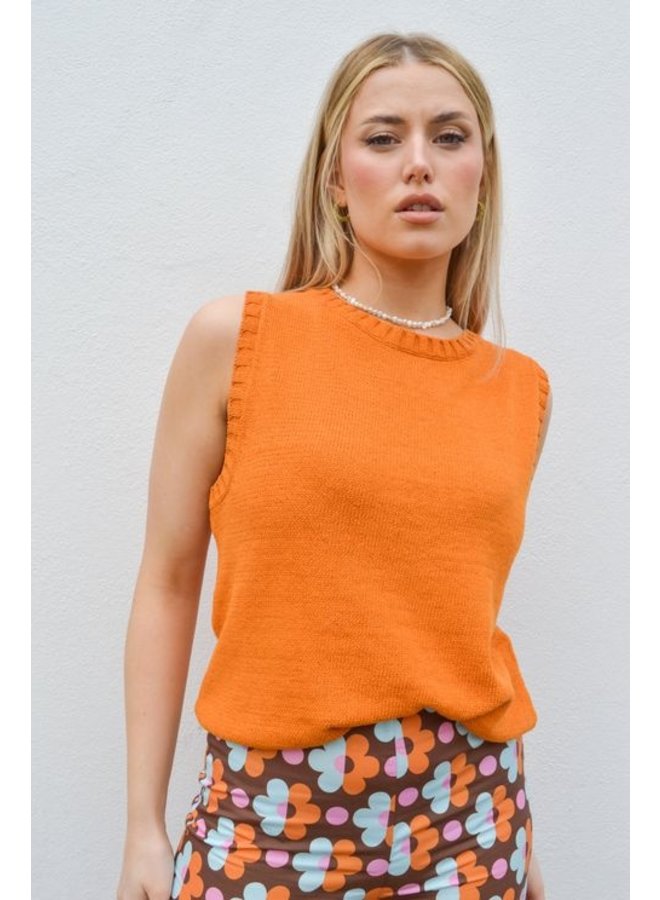 Nice Things - Sleeveless Sweater - Dark 
