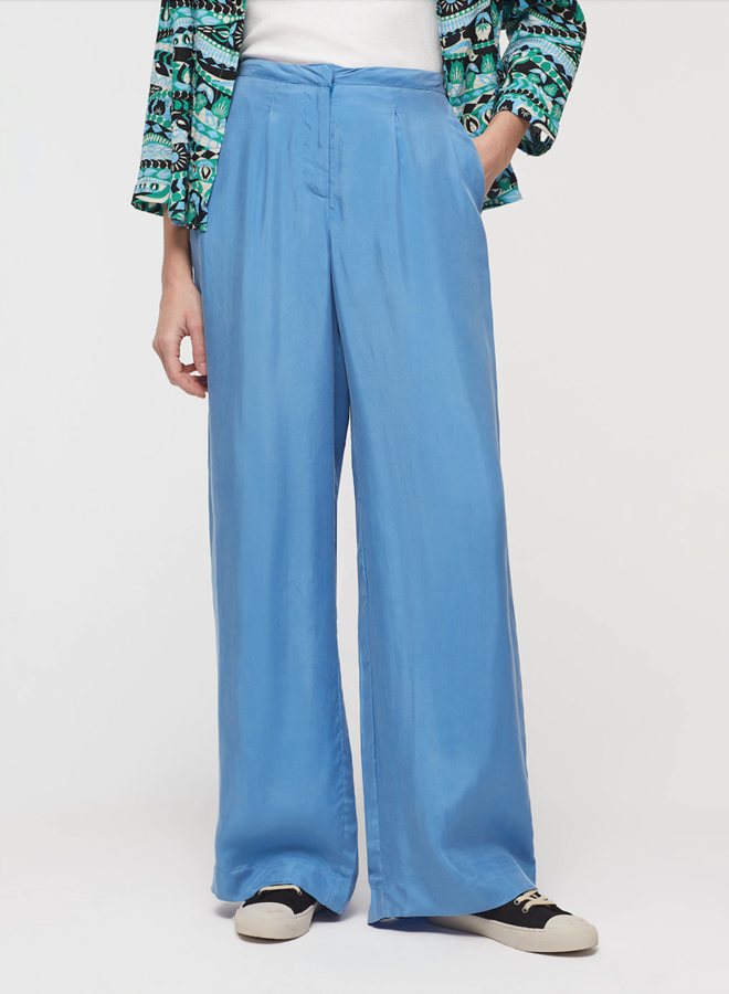Nice Things Full-Length Pants Cupro - Medium Blue