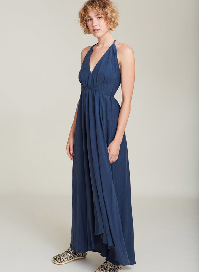 SUITE13LAB - Long Tencel Dress- Majorica Blue