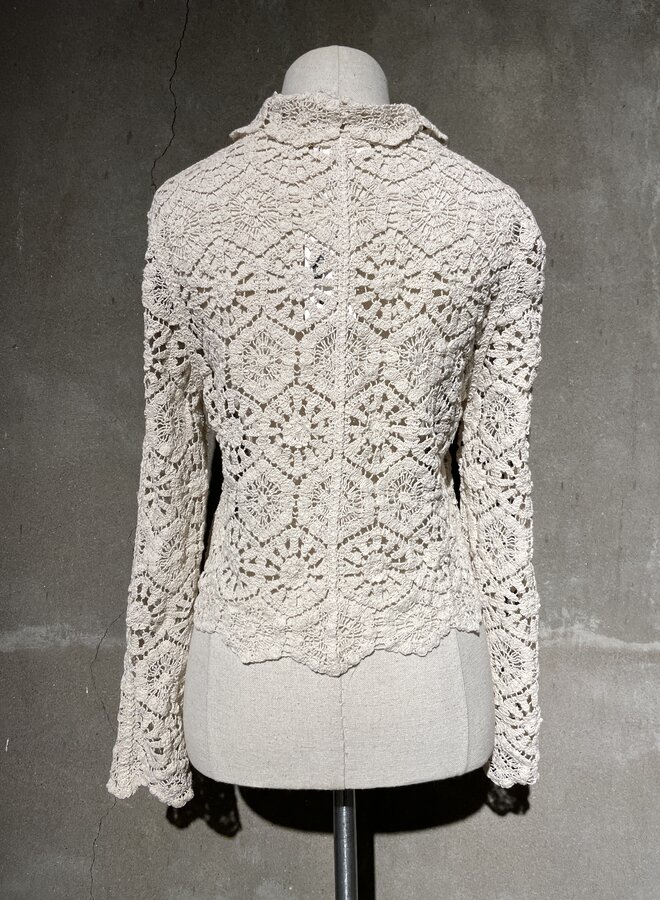 Crochet Veste Helene - Ecru