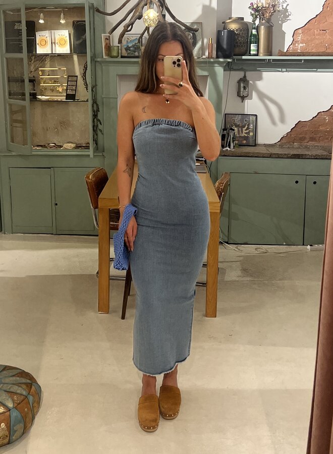 Denim Tube Maxi Robe