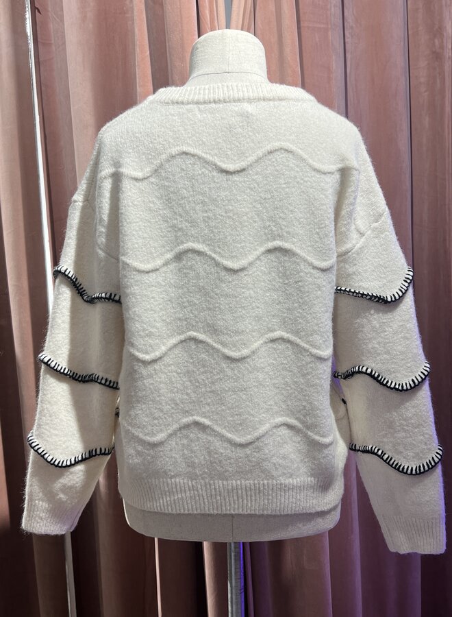 Pull Wavy Baby - Blanc