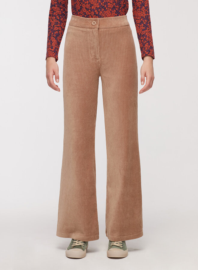 Nice Things - Elastic Corduroy Pants - Beige