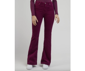 Women's High Rise Corduroy Flare Jean in Foxy Violet