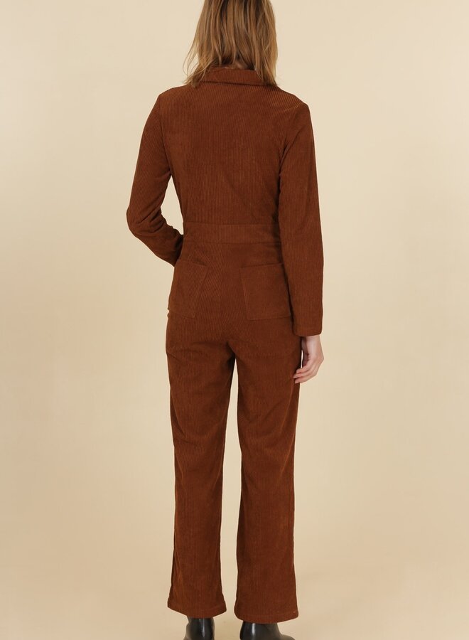 Combinaison Long Sleeves Rib - Marron