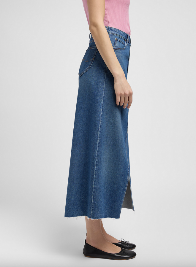 Lee - Denim Maxi Skirt - Sunken Waterfall