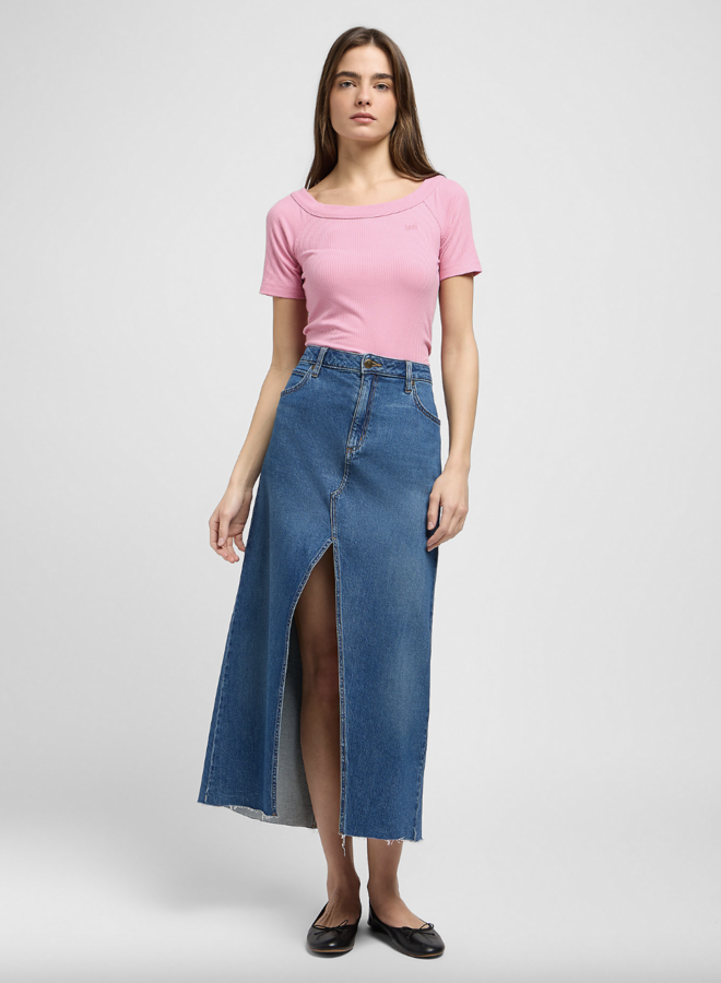 Lee - Denim Maxi Skirt - Sunken Waterfall