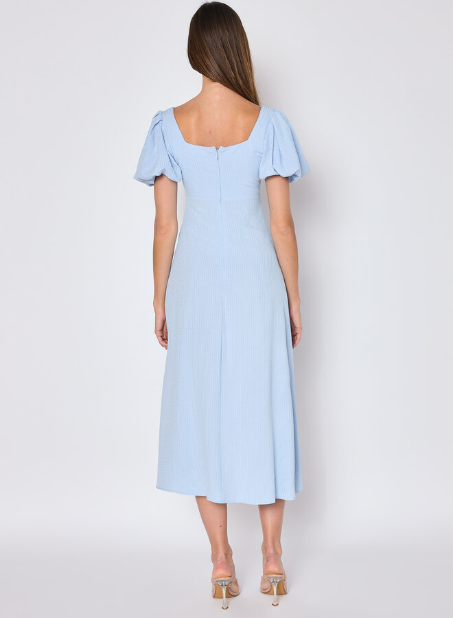 Robe Puffy Sleeves - Bleu