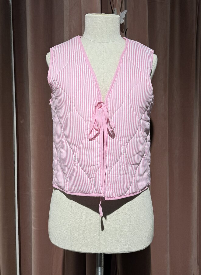 Gilet Stripes - Rose