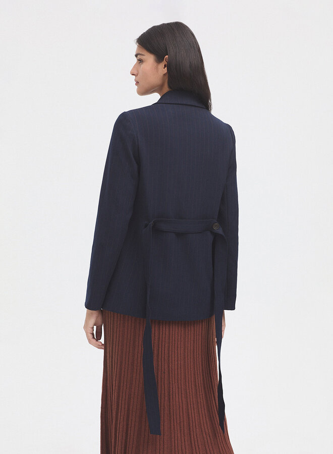 Nice Things - Pinstripe Blazer - Navy