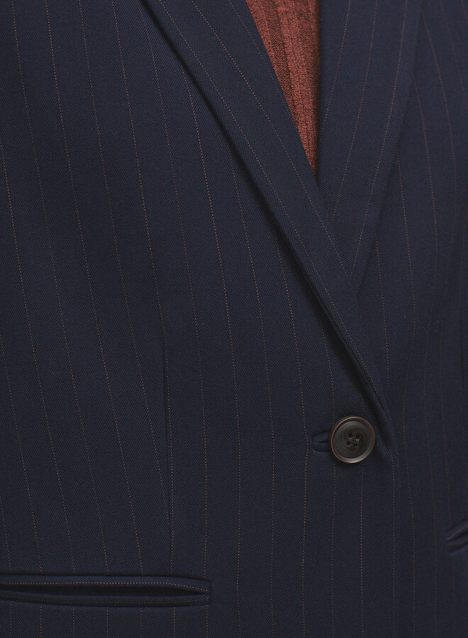 Nice Things - Pinstripe Blazer - Navy