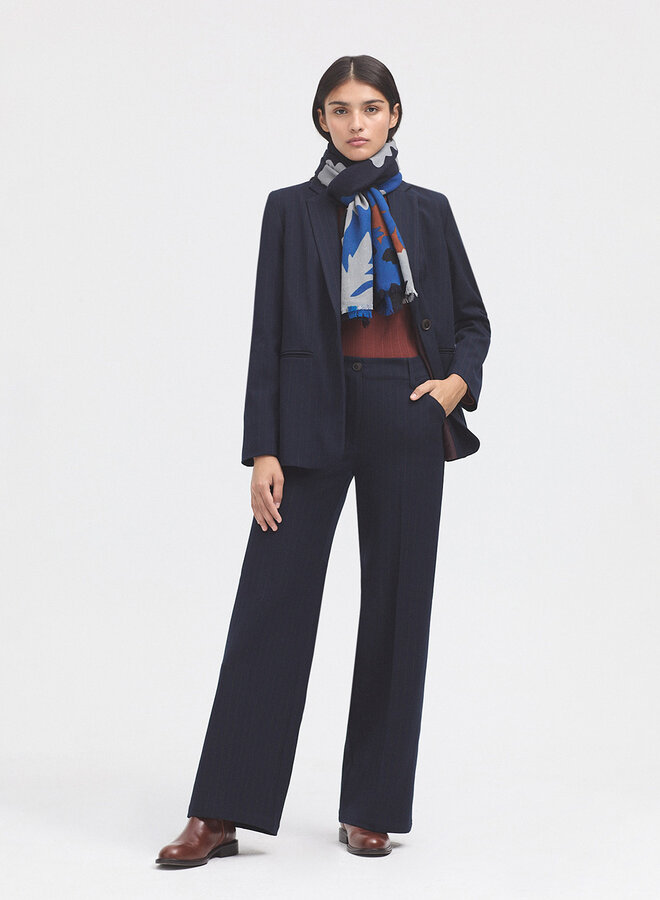 Nice Things - Pinstripe Blazer - Navy