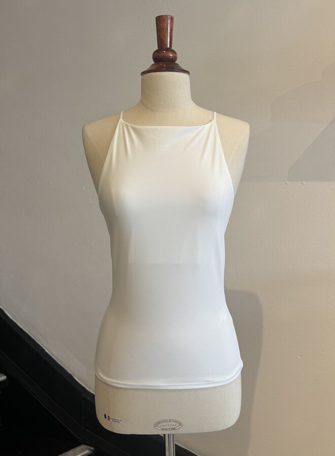 Basic Square Neck Top - White