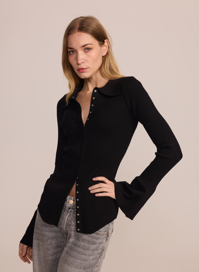 Top Luc Ce - Noir Button