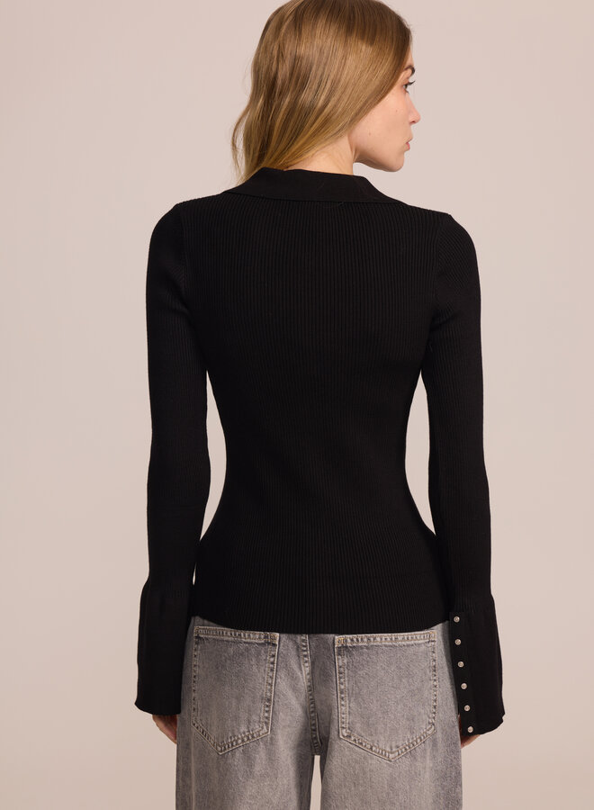 Top Luc Ce - Noir Button
