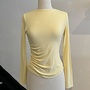 Long Sleeves Viscose Top - Jaune