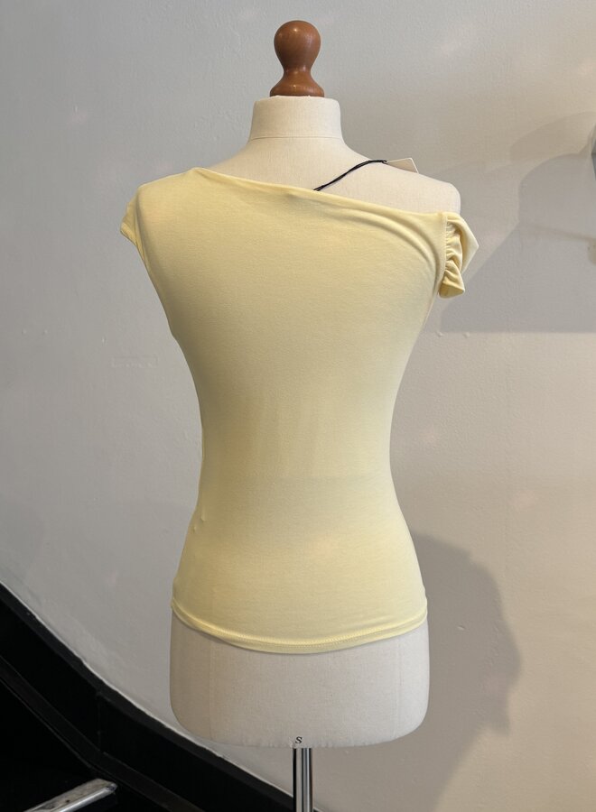 Off Shoulder Viscose Top - Jaune
