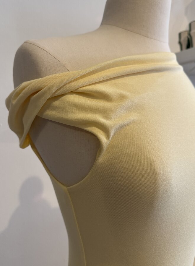 Off Shoulder Viscose Top - Jaune